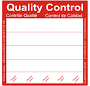 Quality Control Pharma Label - Red - 150 x 150 mm QTY250