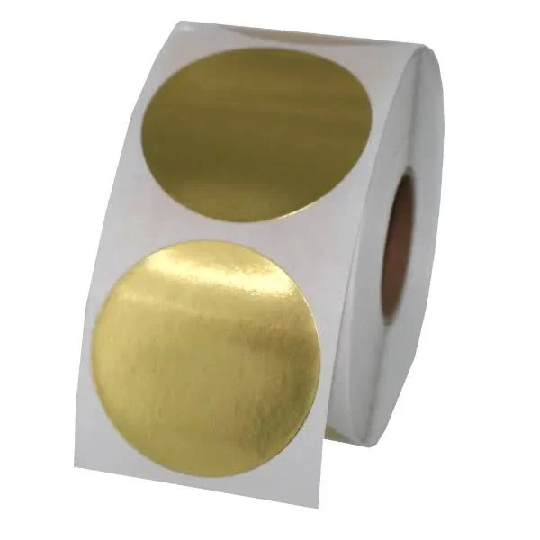 Gold Foil Circle Stickers and Labels - 1.5" | Dymo Label Supplies From Label Value