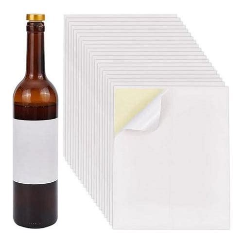 L 20 Sheet/80Pcs Adhesive Wine …
