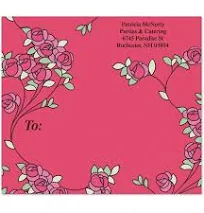 Rose Magic Personalized Self Adhesive Package Labels, Set of 36