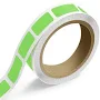 3/4 x 1 1/2 Inch Roll of Rectangle Labels - Bright Adhesive - Neon Green - 125 Pack
