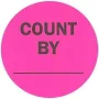 Neon Pink Round Labels