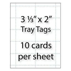 Tray Tags 3-1/3" x 2" | 10-up
