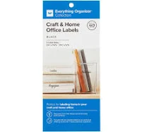 Everything Organizer Craft & Home Office Labels Clear/Black Pkg/117 | The Container Store