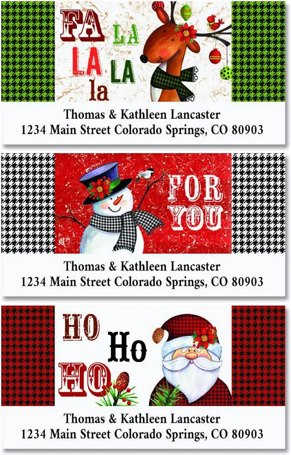 Santa & Co. Deluxe Christmas Address Labels (3 Designs)