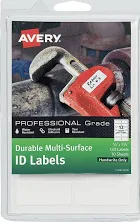 Avery® Durable Multisurface ID Labels Permanent Adhesive