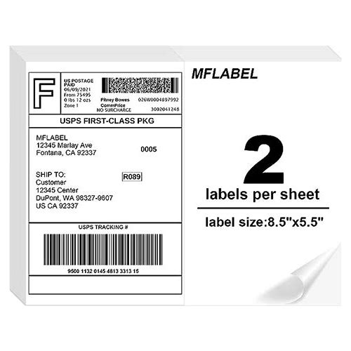 Mflabel Half Sheet Labels With Se…