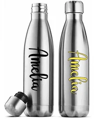 Water Bottle name sticker x2 - label - Juice bottle name label - School bottle label - Gym bottle label - flask label - children's labels