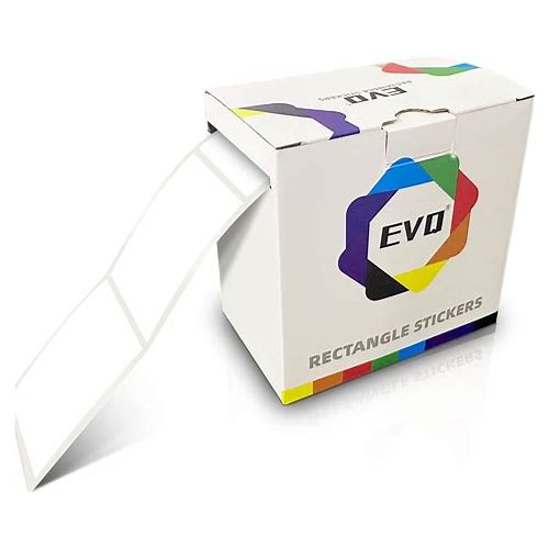 White Rectangle Sticker Labels 3…