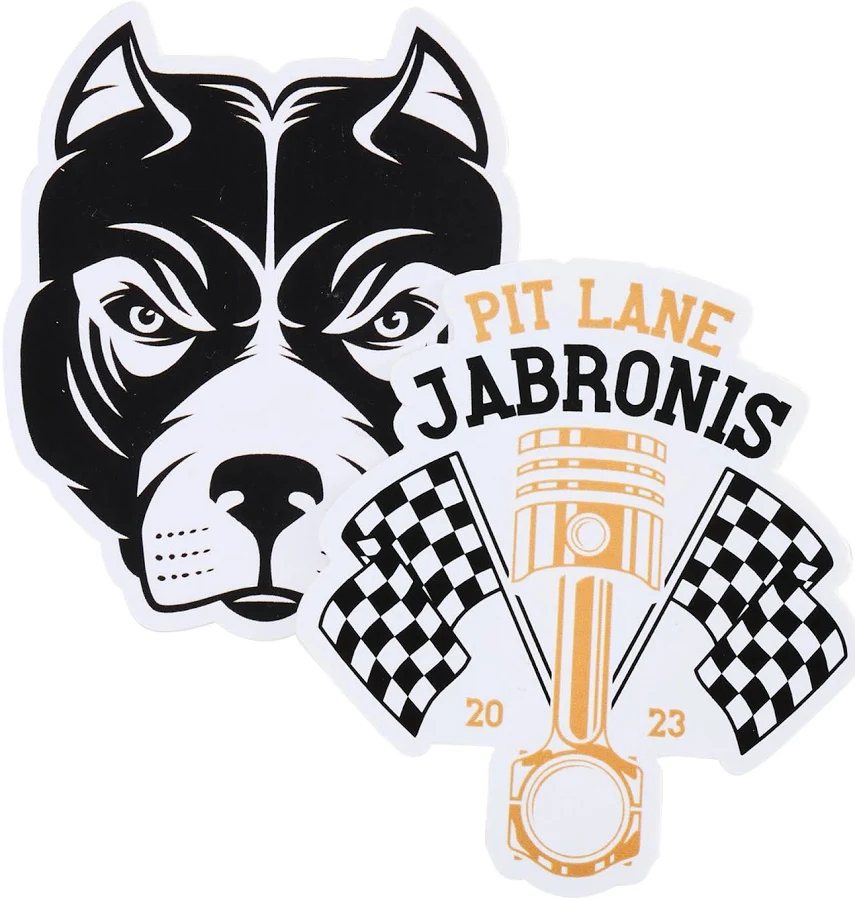 Custom PVC Stickers, White/Black/Red, for Various Applications