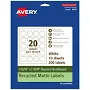 Avery EcoFriendly Square Scalloped Labels