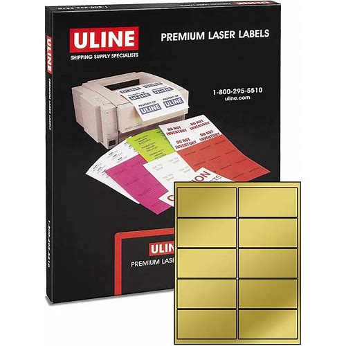 4X2" Foil Laser Labels - Gold, ULI…