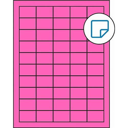 1.5 X 1 Fluorescent Pink Rectang…