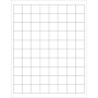1 x 1" White Rectangle Laser Labels