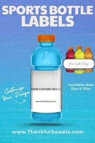 Sports Bottle Labels - 12 oz & 20 FL oz