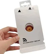 Free Sample Nfc Social Media Sticker Epoxy Tag With Paper Package For Android And Ios Tiktok/facebook/instagram