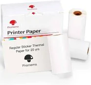 Phomemo Printable Sticker Paper White Direct Thermal Paper Self Adhesive 53 X 30 Mm For Phomemo M02/M02 Pro/M02 S/M03 Po
