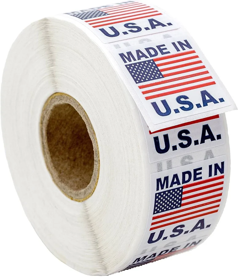 Made in USA Pre-Printed Labels/Stickers