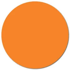 Orange Solid Label 2" Circle Ultra Removable 1000/ Roll