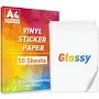 10/50 Sheets A4 Paper Glossy Vinyl Adhesive Paper Sticker Label Printable for Epson Canon HP Inkjet