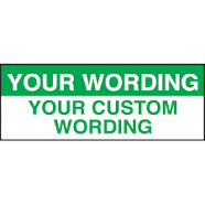 Seton Custom Self-Laminating Labels in Black/Blue/Green