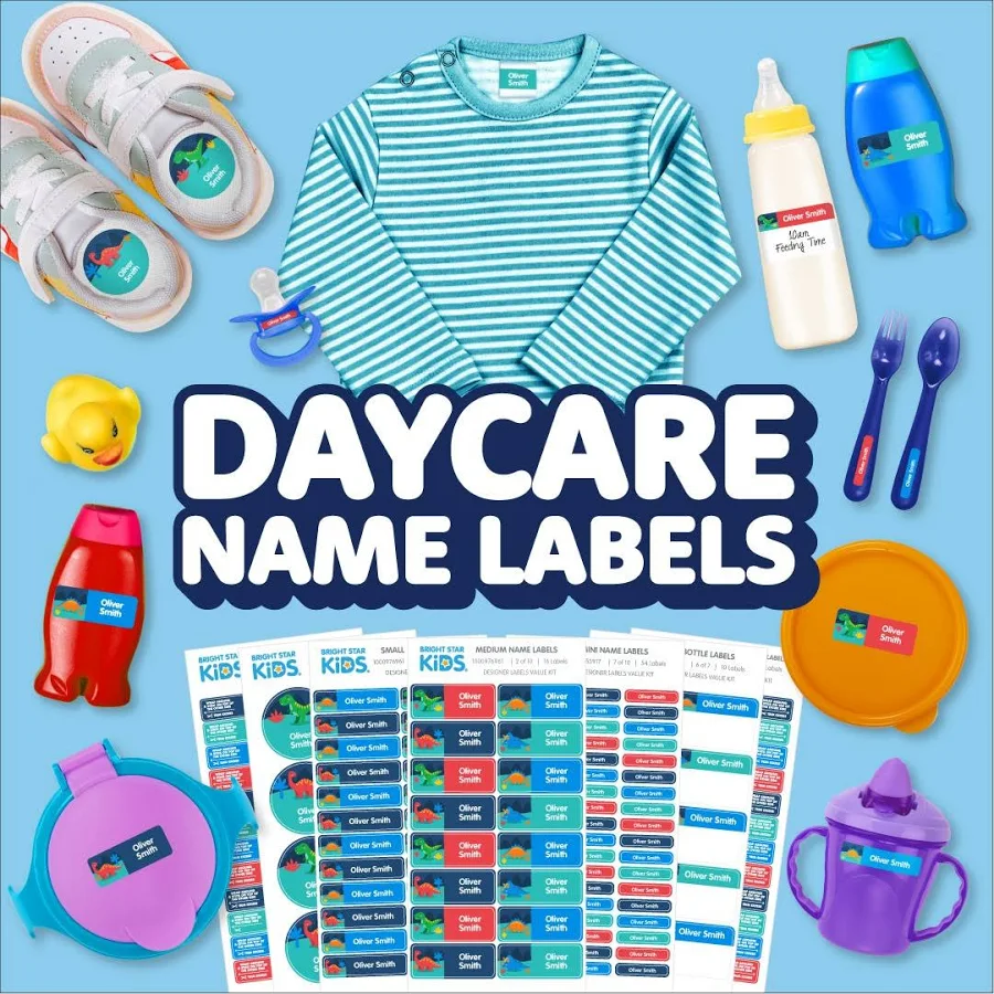 Daycare Name Labels Combo Pack Laundry Safe Name Stickers