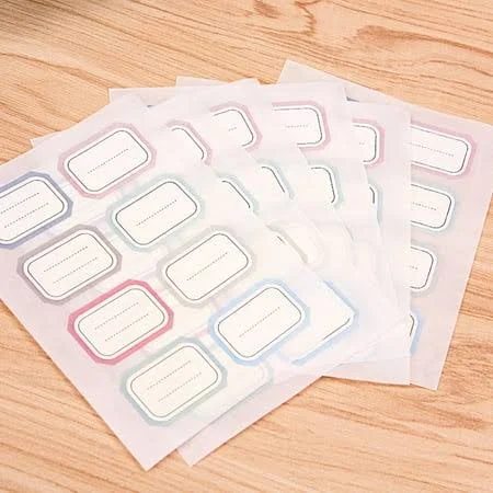 6pcs Blank Stickers Self Adhesive Sticky Blank Label Paper