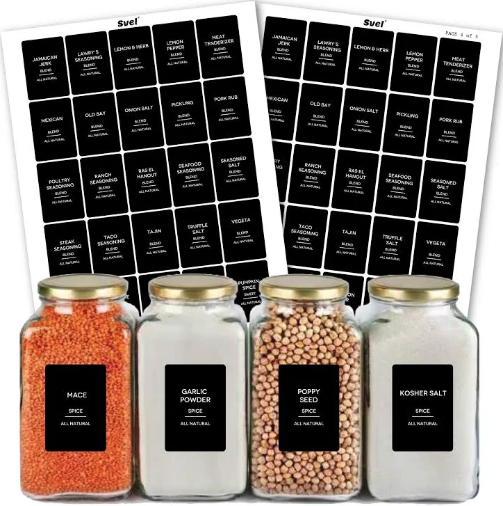 125 Pcs Kitchen Spice Labels – For Containers