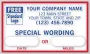 Removable Adhesive Windshield Label Custom Message 250 labels