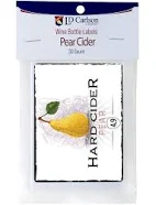 LD Carlson Pear Cider Wine Bottle Labels 30/Pack Mist Collection