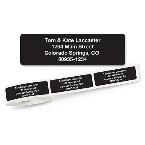 Solid Black Rolled Address Label…