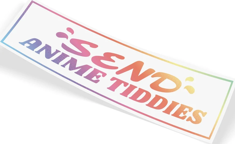Anime Tiddies Holographic Vinyl Sticker