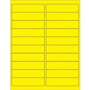 Tape Logic 4 x 1" Fluorescent Yellow Rectangle Laser Labels LL177YE