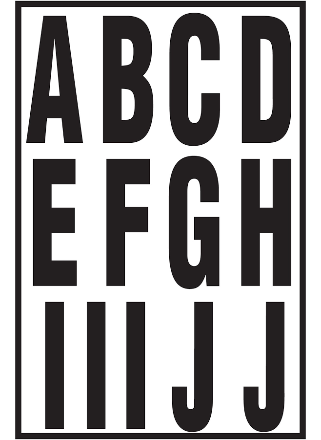 Hy-Ko 3" Self-Adhesive Black Letter Set