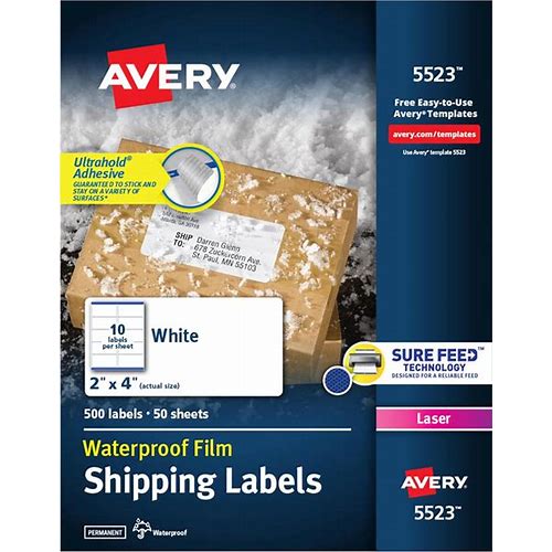 Avery Waterproof Labels With Ultr…