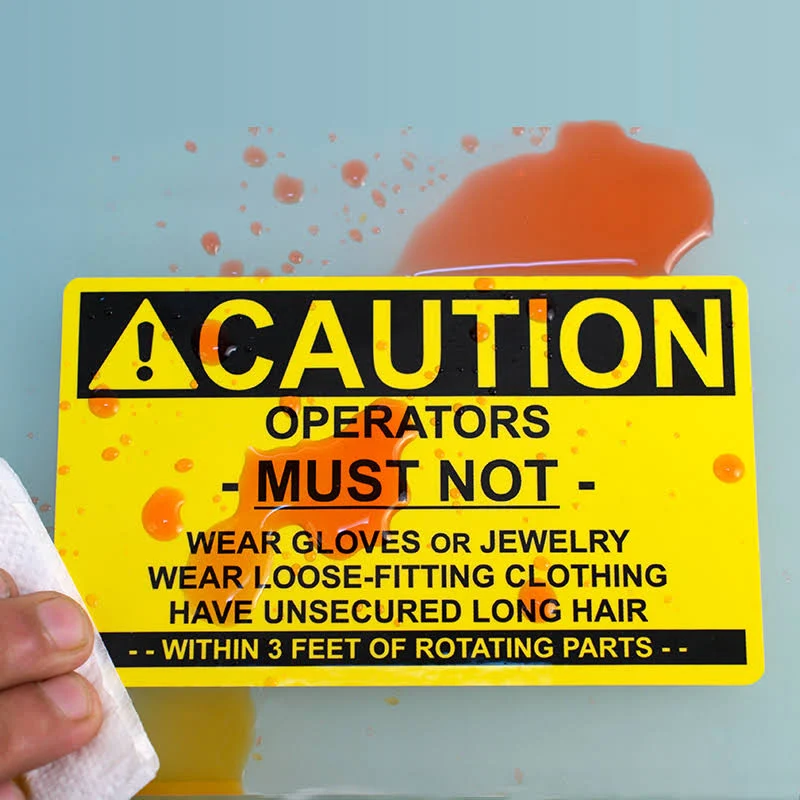 Custom Waterproof Labels Laminated Polyester with SuperStick, 5"x3"