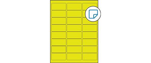 2.625 X 1.25 Fluorescent Yellow …