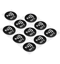 NFC Stickers, 10 Pack Nfc213 Tag Sticker 144 Bytes Memory Fully Programmable Blank Round 30mm/1.2