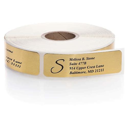 250 Gold Foil Rolled Address Lab…