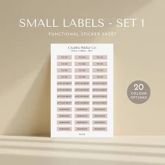 Small Label Sticker Sheet - Set 1