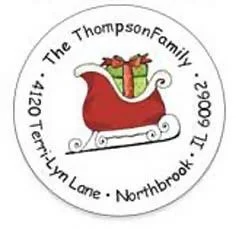 Holiday Sleigh Address Labels
