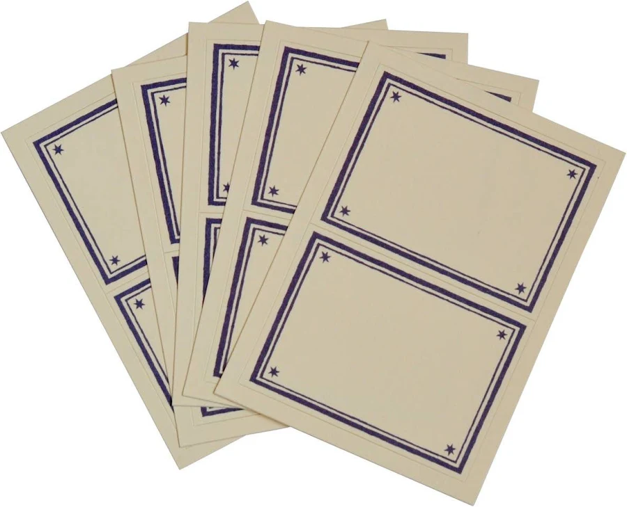 10 Large Scumble Blue Labels