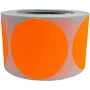 Fluorescent Orange Stickers 3" Round QTY 500 | Wholesale Labels | InStockLabels