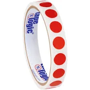 Tape Logic 1/2" Red Inventory Circle Labels DL690A