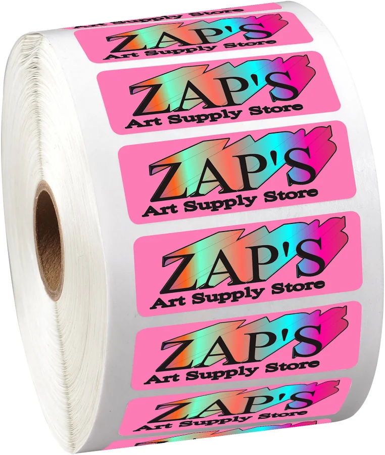Imprinted Sticker Rolls | Full Color Sticker by the Roll - Rectangle - 3/4" x 2-1/4" | Promotional Items Imprinted with Your Company Logo | 4imprint