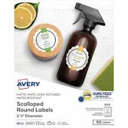 Avery Multipurpose Label - 2 1/2 inch Diameter - Permanent Adhesive - Round Scal