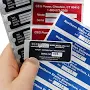 50 Debossable Metal Labels 3M 7800 Matte Silver Debossable, 1.5"x1"