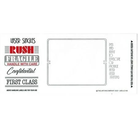 Linton's Laser Single Peel-off Shipping Label
