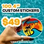 Sticky Brand Custom 4 inch Circle Stickers