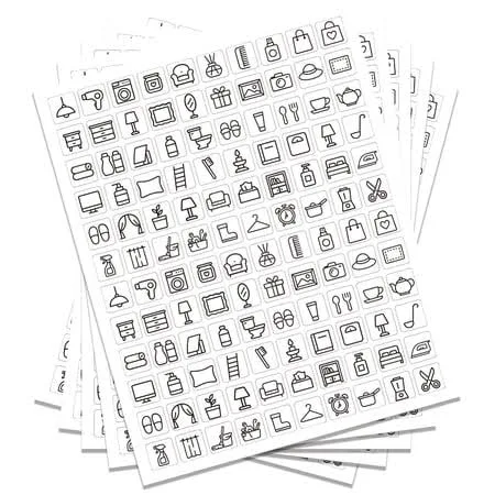 Pvc Self-Adhesive Stickers Writable Label Stickers Rectangle Mixed Shapes 220x175mm Sticker